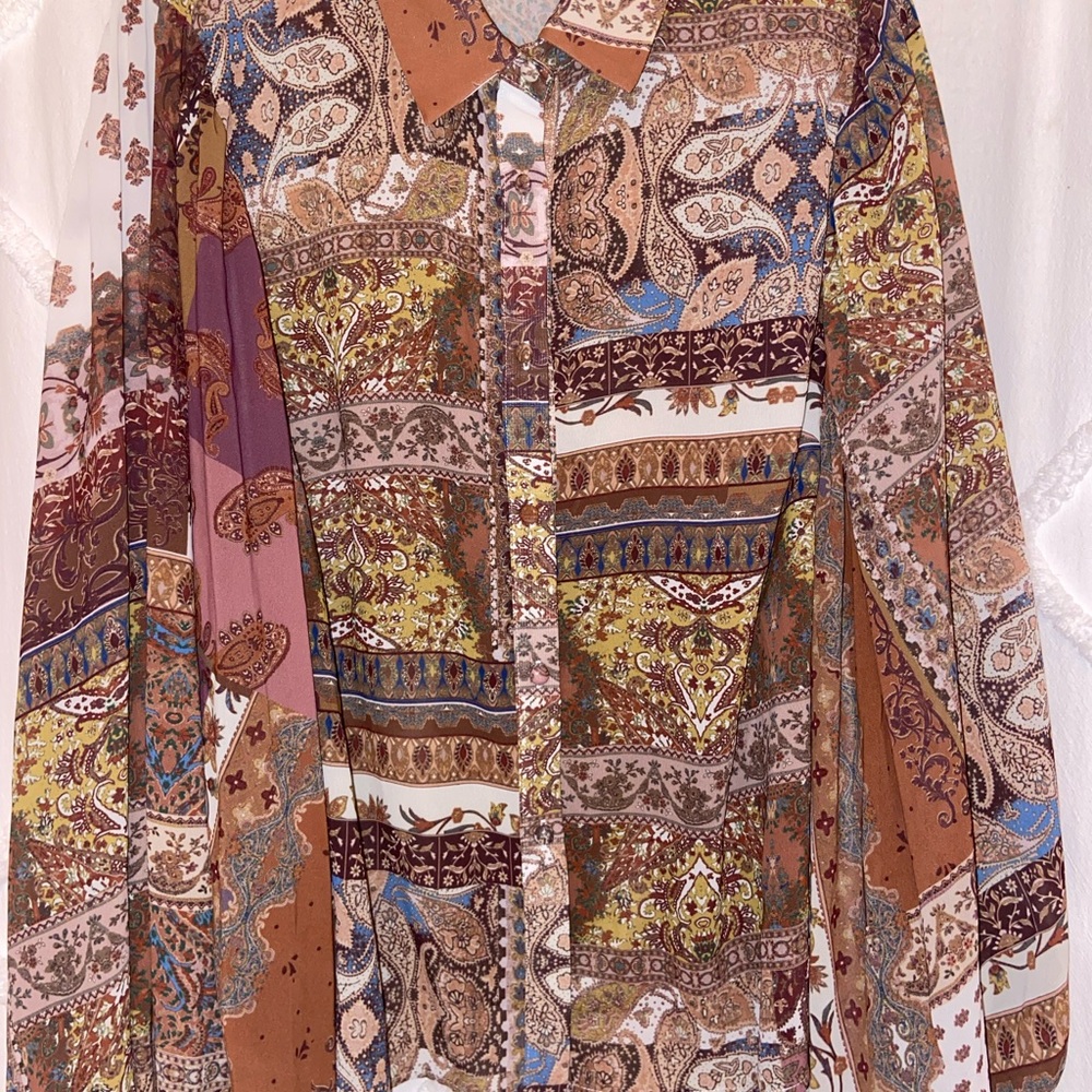 Vici Paisley Patterned Shirt
